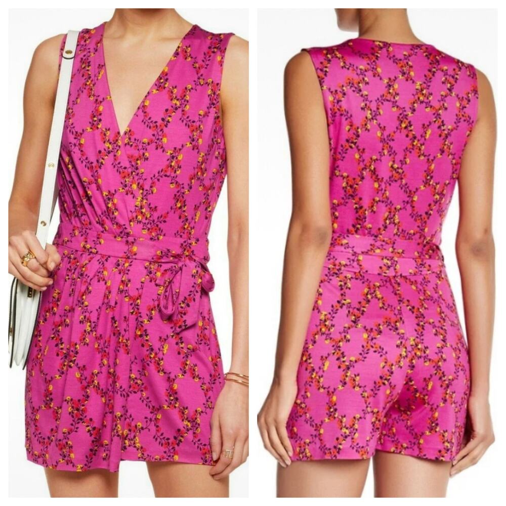 Diane Von Furstenberg Pink Floral Romper